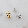 FLORAL FIVE-PETAL CZ FLOWER SPRING THREADLESS (PUSH IN) 316L SURGICAL STEEL LABRET SET FLORAL FIVE-PETAL CZ FLOWER SPRING THREADLESS (PUSH IN) 316L SURGICAL STEEL LABRET SET